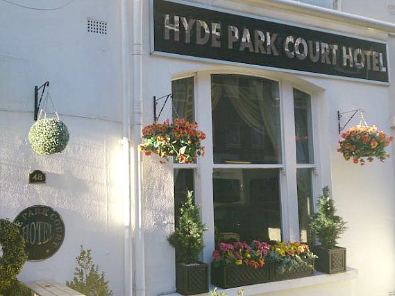The entrance area at the Hyde Park Court Hotel