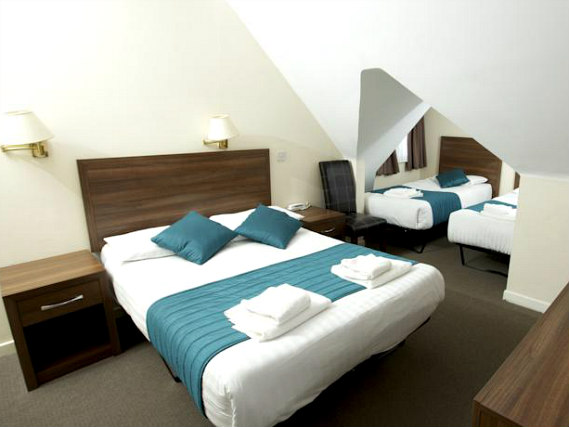 Families and friends can share a quad room