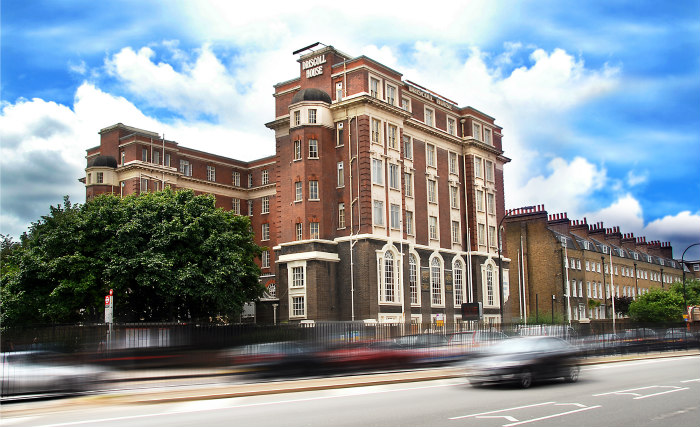 The outside of Borough Rooms