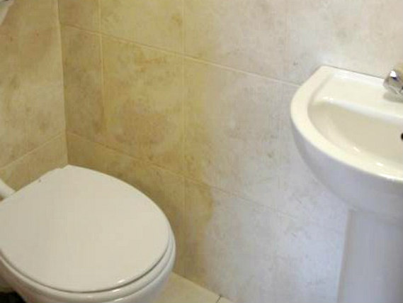 One of the bathrooms