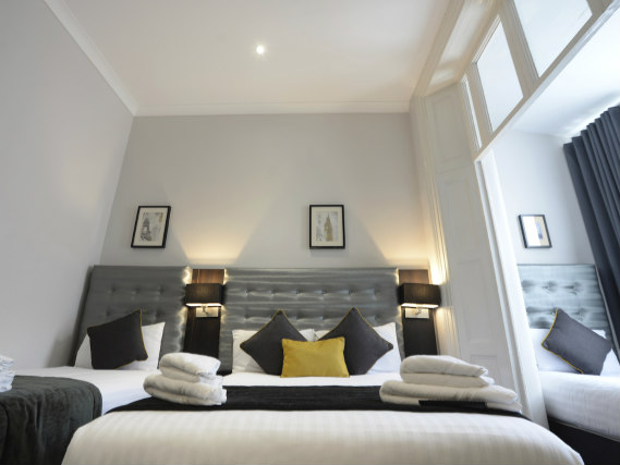 Quad rooms are spacious and ideal for sharing with friends and family