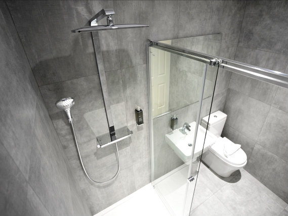 An example of a bathroom at Airways Hotel