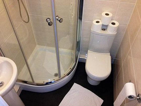One of the bathrooms