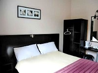 A typical double bedroom at the Arriva Hotel in Kings Cross