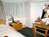 A typical Single room at Park House Hostel, London
