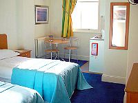 A typical Twin room at Vancouver Studios, London