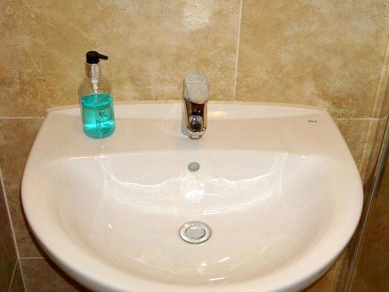 One of the bathrooms