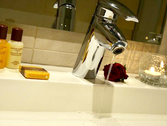 One of the bathrooms