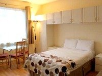 A typical double bedroom at the Palace Court Holiday Apartments