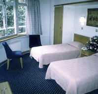 A twin room at President Hotel London