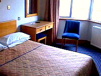 A typical double room at the President Hotel