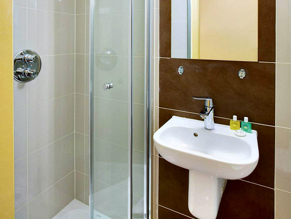 One of the bathrooms