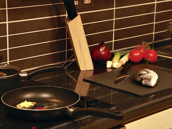 A clean and bright kitchen for you to prepare food