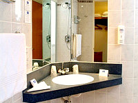 Bathrooms are stylish and modern