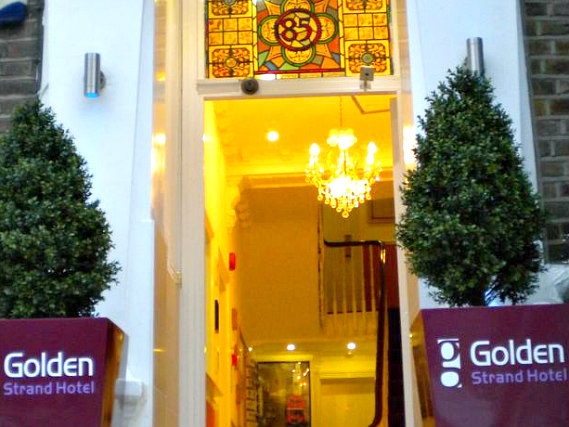 The exterior of Golden Strand Hotel
