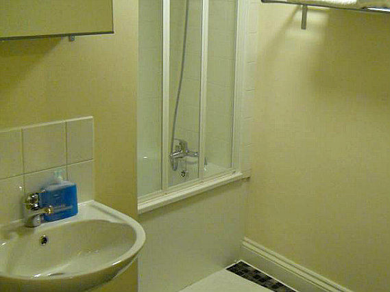 One of the bathrooms