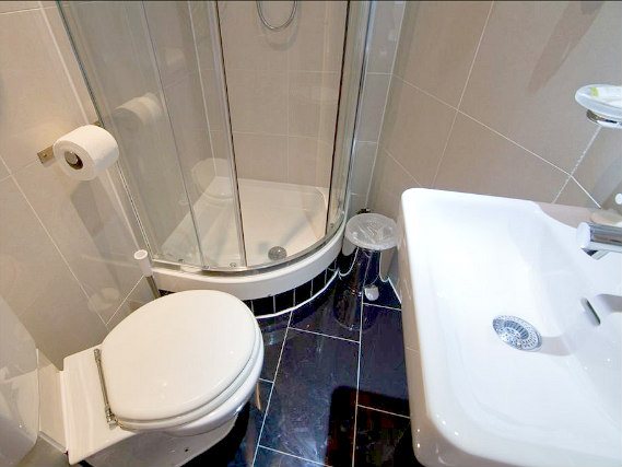 One of the bathrooms