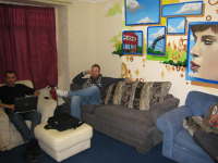 The lounge room at West Two Hostel London