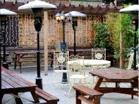 When the sun comes out, head to the beer garden for a refreshing drink