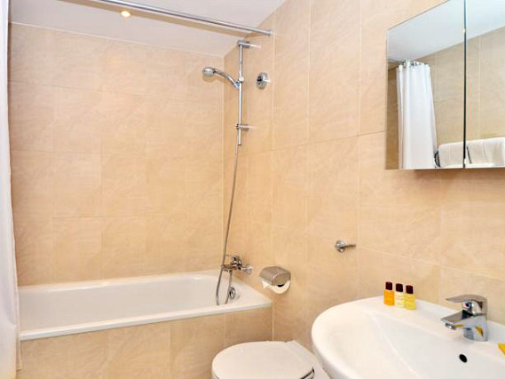 One of the bathrooms