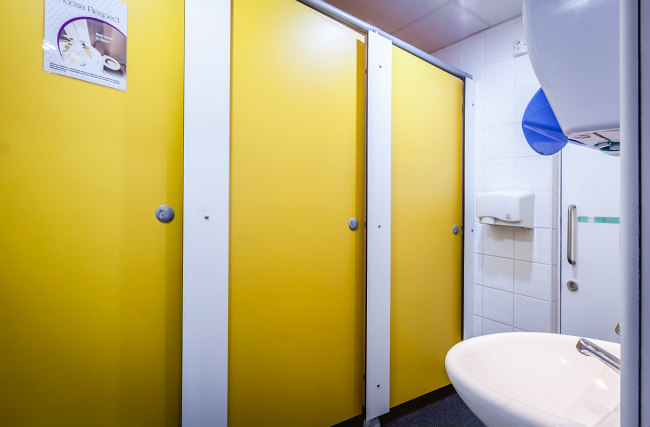 One of the bathrooms