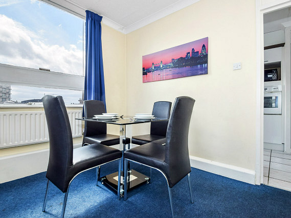 You can eat at Access Apartments Marble Arch
