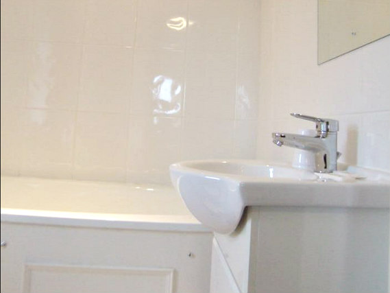 One of the bathrooms