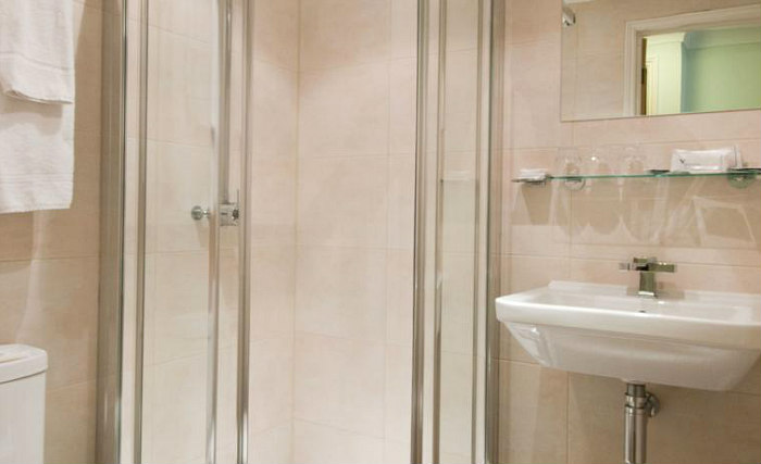 One of the bathrooms