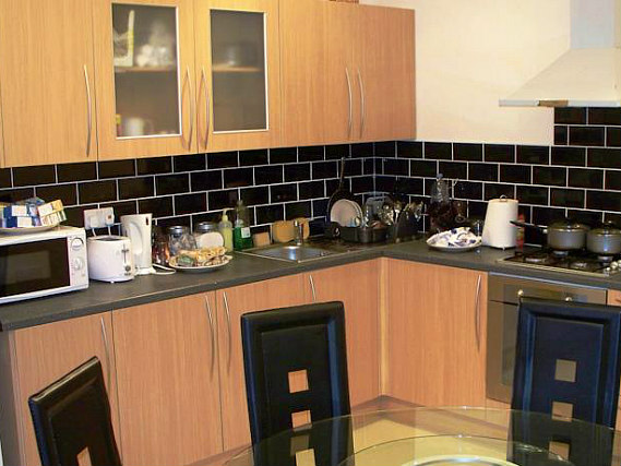Use the self-catering kitchen to prepare your own snacks