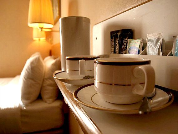 Enjoy a hot drink thanks to the tea/coffee making facilities in your room