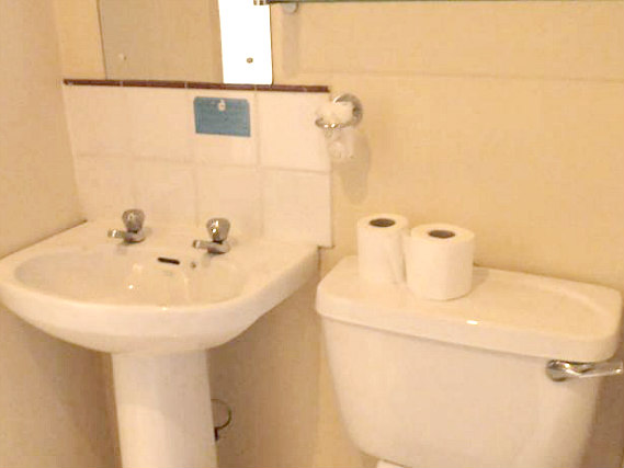 One of the bathrooms
