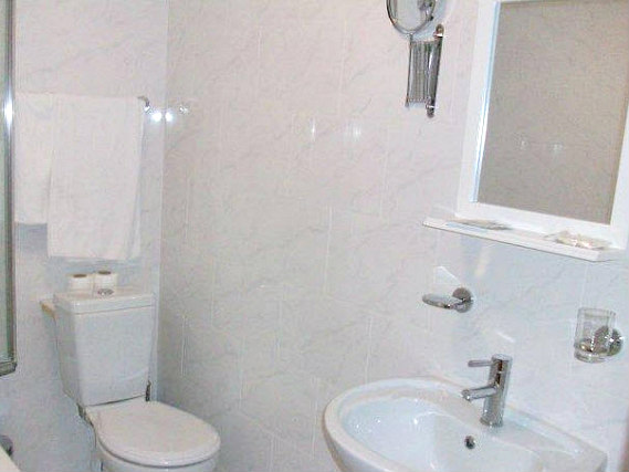 One of the bathrooms