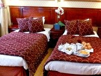 A twin room at the Grange Fitzrovia Hotel