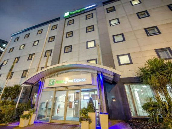 The exterior of Holiday Inn Express Royal Docks